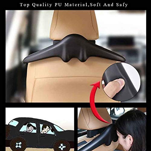 Appendiabiti per Auto in Morbida Pelle PU Appendiabiti per Giacca Cappotto Sedile Posteriore Poggiatesta Appendiabiti Maniglia di Sicurezza Gancio per Appendere