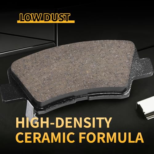 Image of Ceramic Front and Rear Brake Pads Set Compatible with Hyundai Elantra /Elantra Coupe /Elantra GT /Veloster;For 2014-2016 Kia Forte /Forte Koup(EX);2015-2016 Kia Forte5(EX);2016 Kia Forte5(LX)(D1543+D1544)