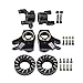 SCX10 II Brass C-Hubs Steering Knuckles Knuckle Weights Set 281g Black Counterweight for 1/10 RC Crawler Car 90046 90047 SCX10 II Upgrades Accessories