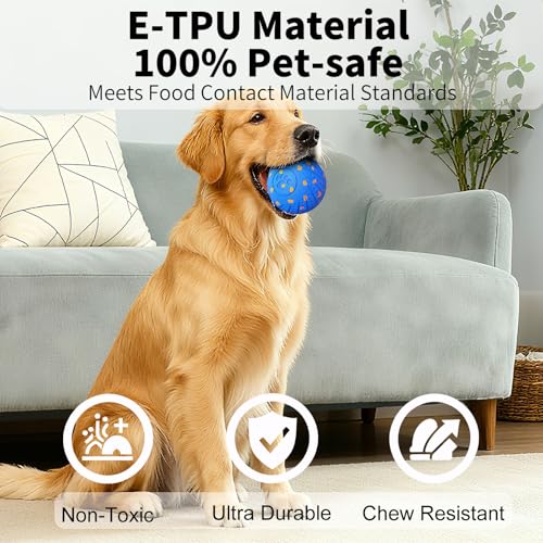 Image of 2-in-1 Interactive Dog Ball Toy for Aggressive Chewers, Automatic Moving & Bouncing E-TPU Dog Ball, 3 Modes Smart Pet Toy with Motion Sensor