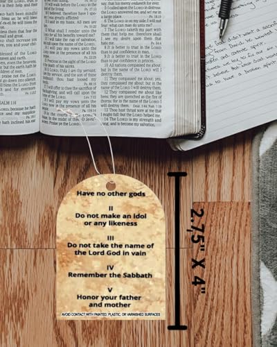 Image of A-Z Bible Products Christian Car Air Fresheners - 3 Pack Hanging Auto Accessories with Ten Commandments - Fresh Air Scent - Faith-Based Scripture Car Decor and Inspirational Christian Gift