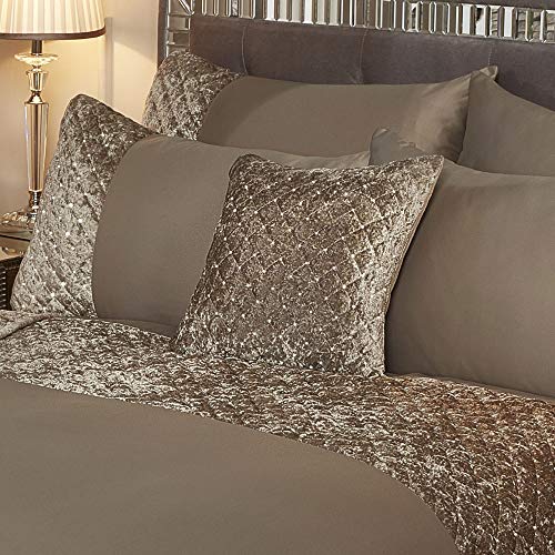 Parure de lit matelassée Emma Barclay velours sequins housse lit double