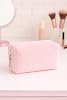 Plush Soft Makeup Bag - Cosmetic Organizer (Pink)