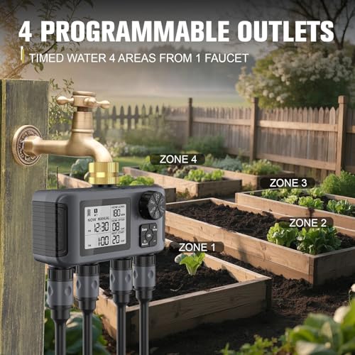 Contrôleur d'arrosage extérieur programmable en laiton pour éviter le gaspillage d'eau
