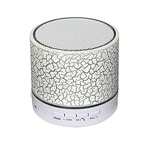 Luidspreker LED Mini Bluetooth-luidspreker Draadloze luidsprekers Draagbare muziek Geluidsdoos Subwoofer met MIC-ondersteuning TF Kaart (Color : White)