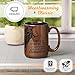 Christian Art Gifts Large Inspirational Ceramic Microwave & Dishwasher Safe Coffee & Tea Scripture Mug for Men & Women: Lord is My Strength Encouraging Bible Verse, Lion Design, Brown & Black, 14 oz.