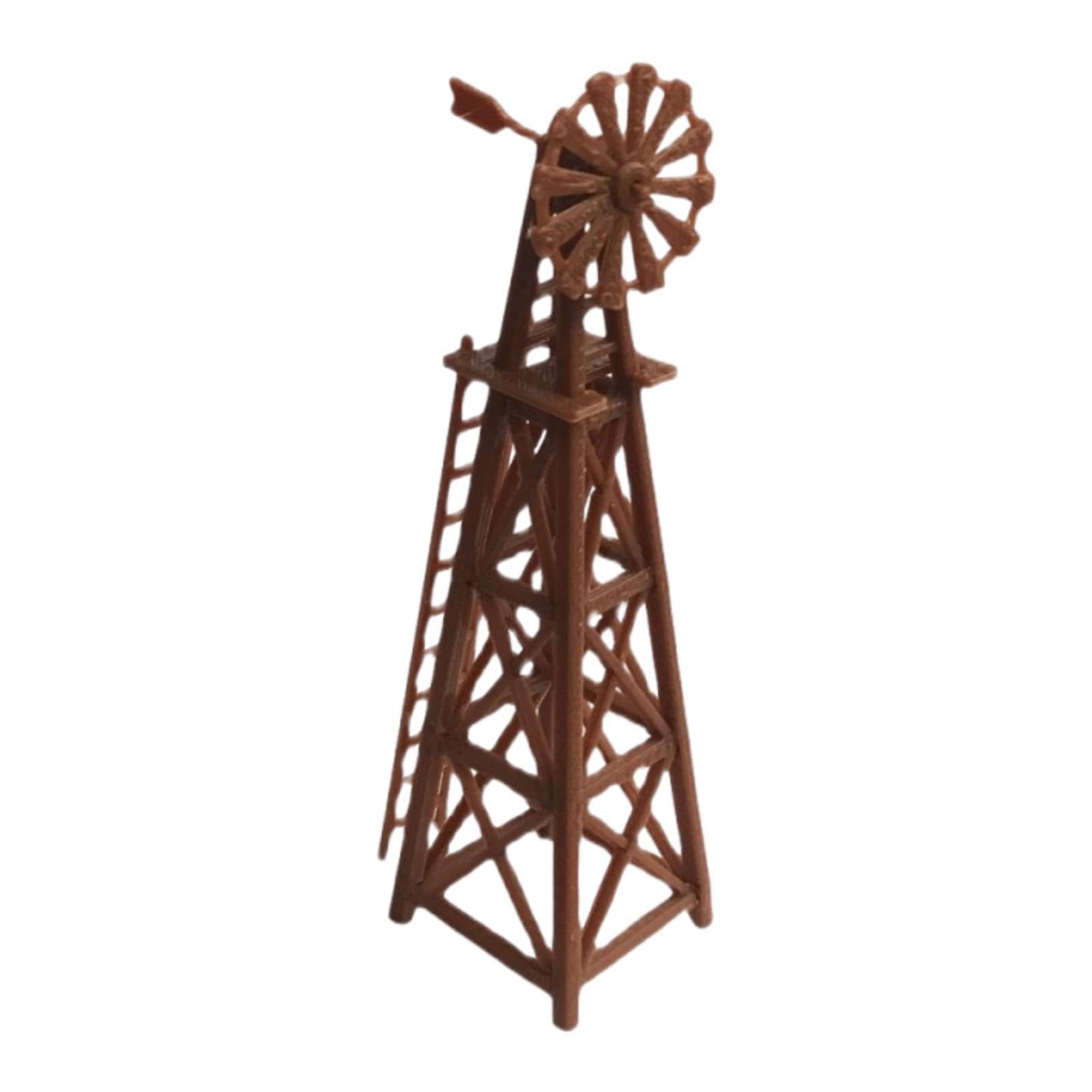 HO Scale Farm Windmill Model Realistic Photography Prop Collection Miniature-image-9