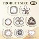 Yewseas 8PCS Schnürsenkel Charms Mit Rückseite, Blume Ösenknöpfe Modische Krallen Metallknöpfe Retro Perle Herz Vierblättriges Kleeblatt Kreisförmig Form Für Schuhe Tasche Dekoration Handwerks