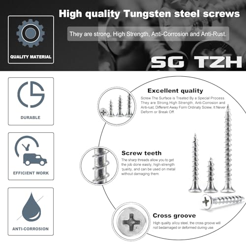 #6 x 2 Tornillos para madera 250 piezas SG TZH miniatura 4