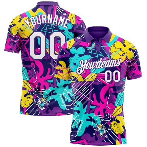 Custom Golf Polo Shirts for Men Women Youth Boys Personalized Tennis Bowling Jerseys Design Your Own Casual Team Uniforms