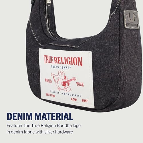 Image of True Religion Women's Shoulder Bag Purse, Buddha Pocket Hobo Handbag with Adjustable Strap