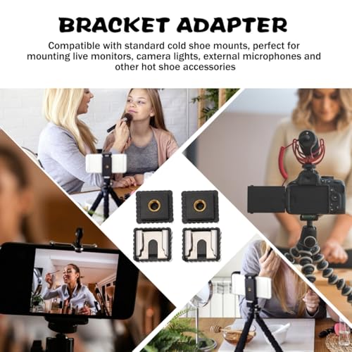 Soporte de zapata para cámara de fotos y video, ideal para instalar micrófonos externos 6