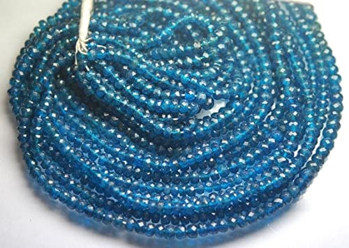 Apatite bleue néon LKBEADS en rondelles de 3mm pour sublimer vos colliers d'été fait main