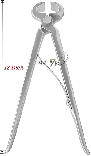 Miniatura 5 de Herramienta de herrador con resorte de 12 pulgadas, acero vanadio, acabado opaco, herramienta de recorte de pezuñas de caballo de alta resistencia