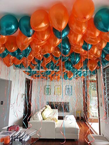 Metallic Shiny Peal Finish Balloons - Pack of 25 (Orange) - Image 2 thumbnail