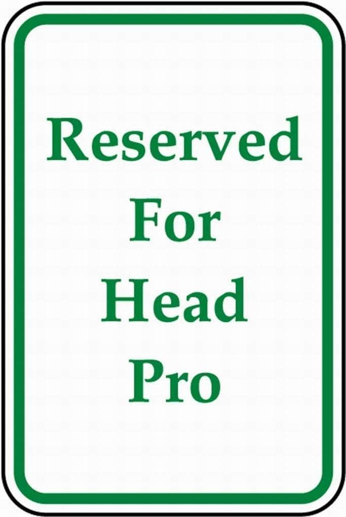 Safety Notice Reserved for Head Pro Rust Free Aluminum Tin Sign - Warning Decor with Pre-Drilled Holes for Golf Club, Sports Facility - 16x12 Inch​