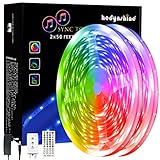 HEDYNSHINE LED Strip Lights 100ft, RGB Color Changing Smart Strip Lights, Sync to Music, 40 Key Remo