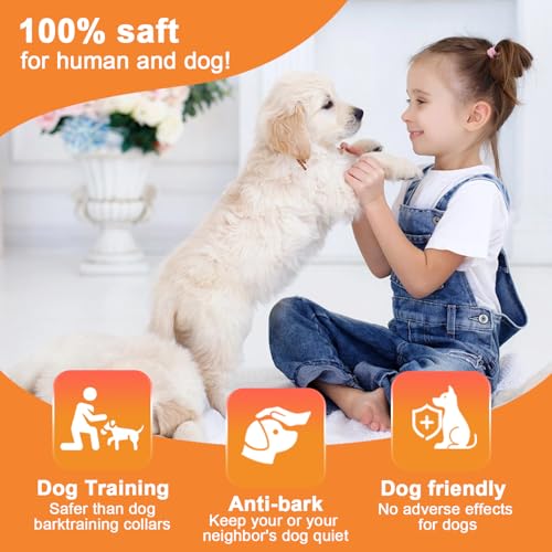Image of Dog Bark Deterrent Device,Anti-Barking Device,Up to 15Ft Long Range & Rechargeable Bark Control,Stop Barking Dog Devices,Safe for Dogs Training,Indoor & Outdoor(Green)