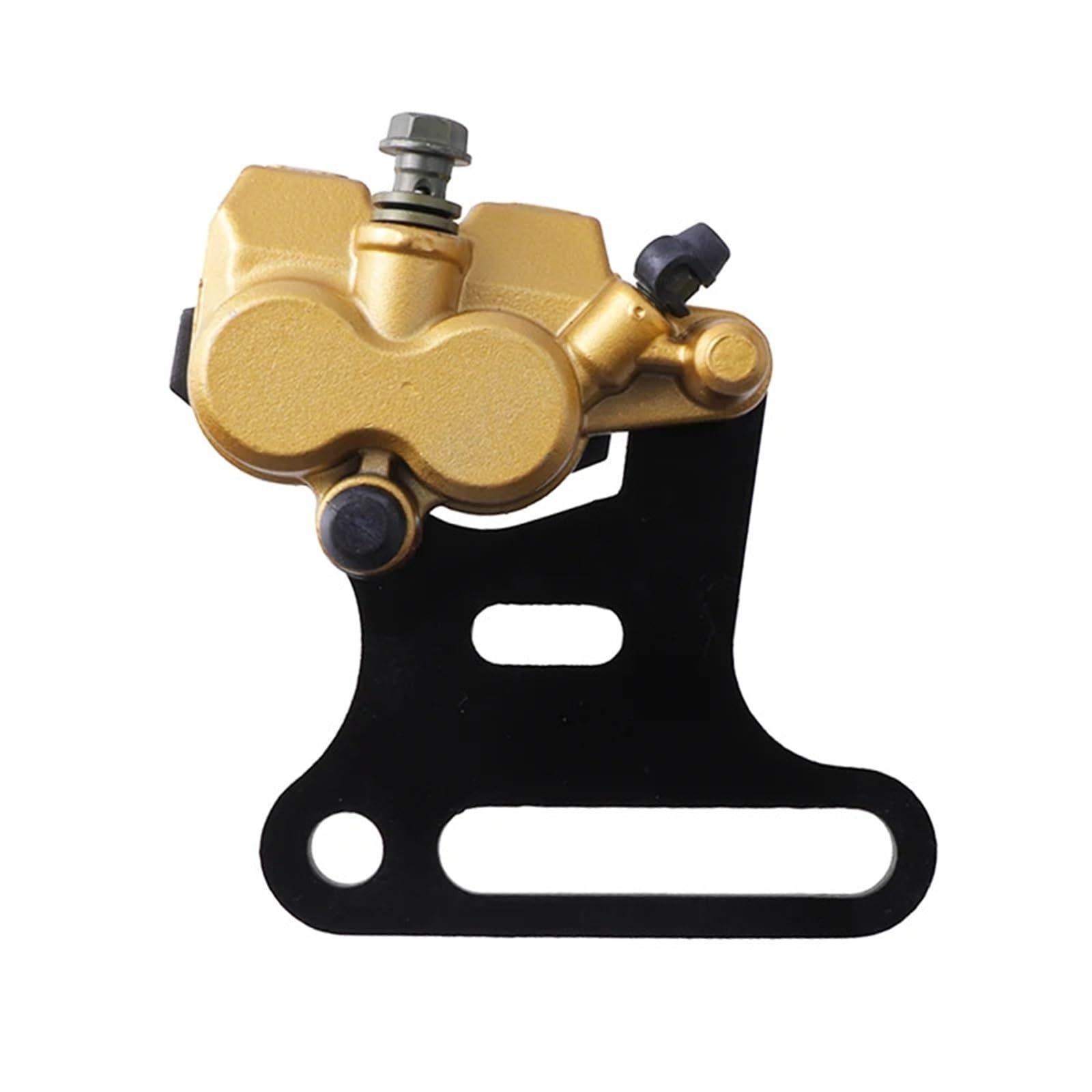 APSHDNCU Forward Brake Pump Fit for 110cc 125cc 140cc Pit Dirt Bike Parts Motorcycle 12mm Bracket Rear Hydraulic Disc Brake Caliper Pump(Gold)