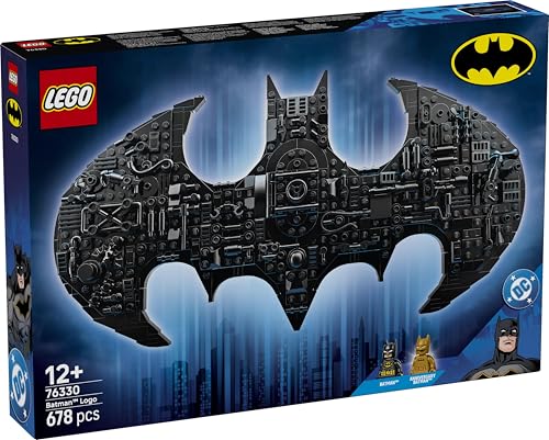 Image of LEGO DC Batman: Batman Logo - Super Hero Building Toy - Display Gift for Kids - Merch Decor - 76330