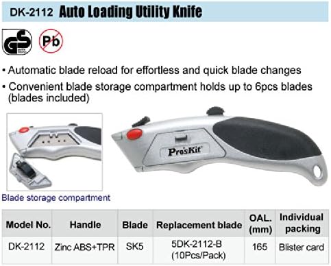 Miniatura 2 de Pro'skit Cuchillo utilitario de carga automática DK-2112  Herramientas de mantenimiento