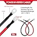 6 AWG Battery Cables 6 Gauge Battery Power Inverter Cable with 5/16 Inch Tinned Copper Lugs Both Ends for Solar Marine Boat RV Car Motorcycle 2 pcs (9 in)