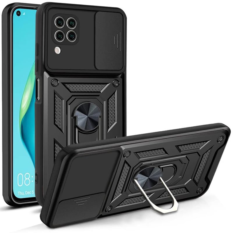 ConnectPoint Case for Huawei nova 7i, Shutter Heavy Duty Hard Tough Silicone TPU Dual Layer Hybrid Shockproof Cover,Ring Kickstand for Huawei nova 7i - Black (B0D11VJFWP) Amazon Price History, Amazon Price Tracker