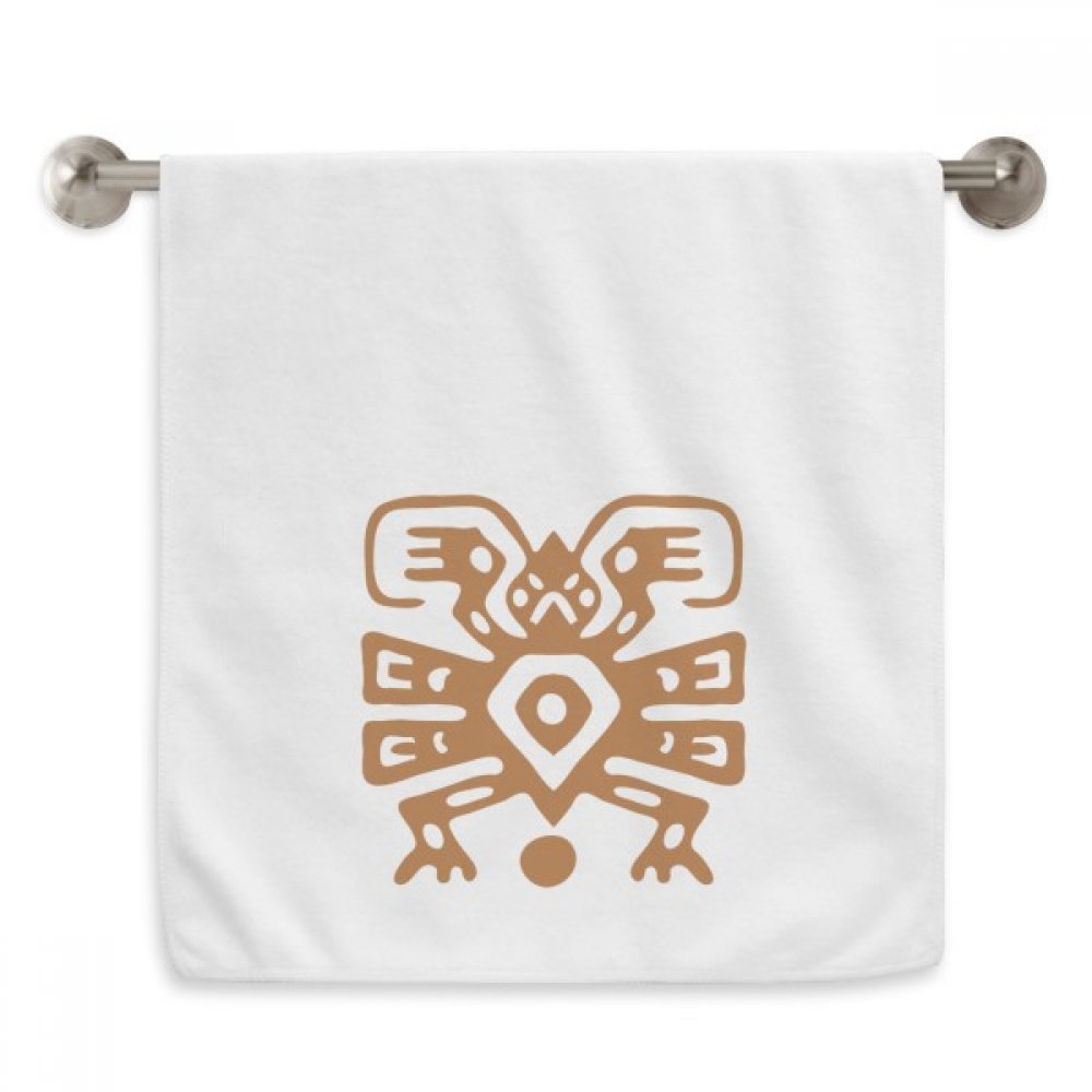 Serviettes Mexique Totems débarbouillettes blanches 13x29 pouces civilisation ancienne