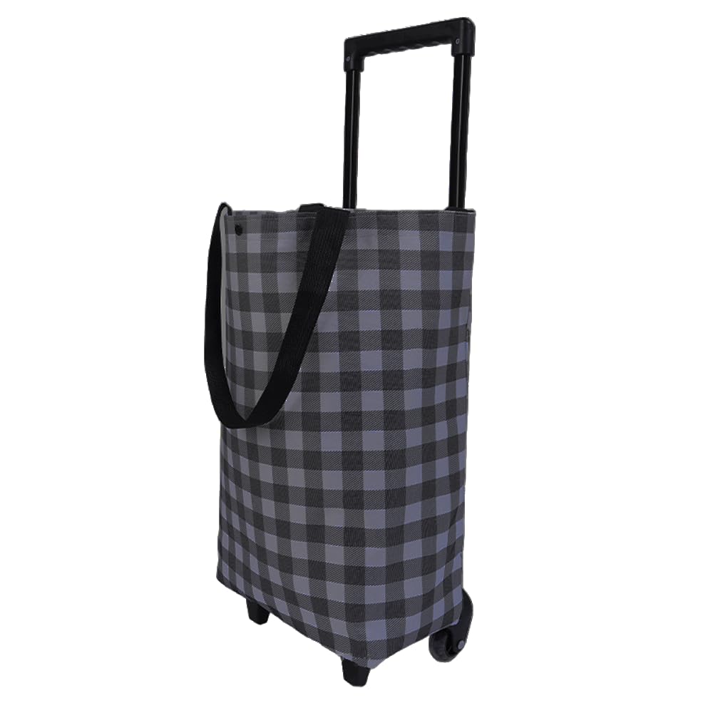 Small Collapsible Shopping Cart,Shopping Cart with Wheels,Folding (Grey)