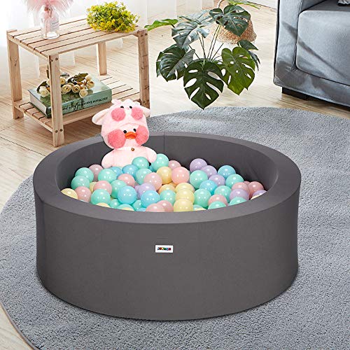 Image of JOYMOR Upgrade Ball Pit for Toddlers, Extra Thicker Larger Round Pool, Memory Foam Soft for Baby Kids, Balls not Included