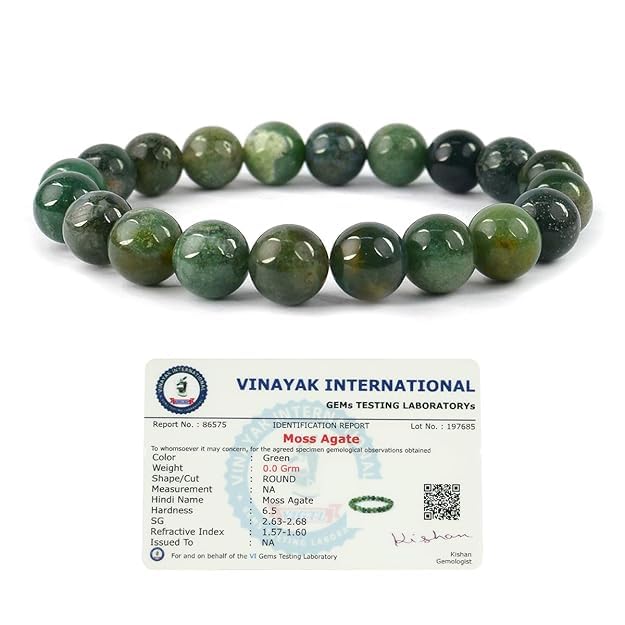 Image of Reiki Crystal Products Certified Natural Crystal Stone Round 10 mm Beads Bracelet for Men and Women | Reiki Charged Gemstone Jewellery Bracelet| Multiple Stone Variants Available