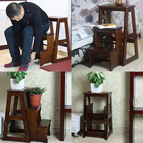 Taburete de escalada plegable de madera maciza para cocina y biblioteca interior 3
