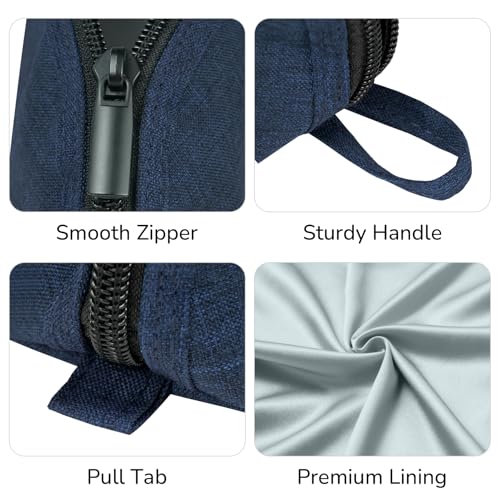 Image of Gloppie Pencil Pouch - Practical Pencil Case, Aesthetic Simple Pencil Bag, Small Pen Holder, Back to School Supplies for Girls Boys, Blue