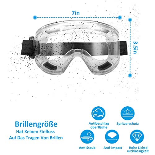 Prassia Atemschutzmaske, Gasmaske mit Filter Staubmasken Atemschutz Feinstaub Atemschutzmaske Lackierer 12 Filtrierbare Wattepads,Wiederverwendbare Vollmaske für Farbspritz,Graffiti,Lackier - Image 3