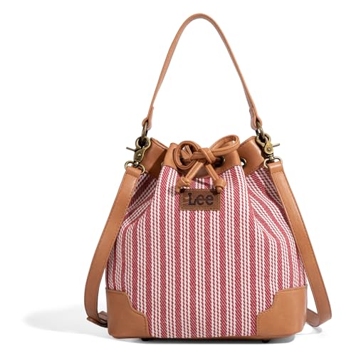 Image of Montana West X Lee Bucket Bag for Women Drawstring Hobo Crossbody Bag with Detachable Straps