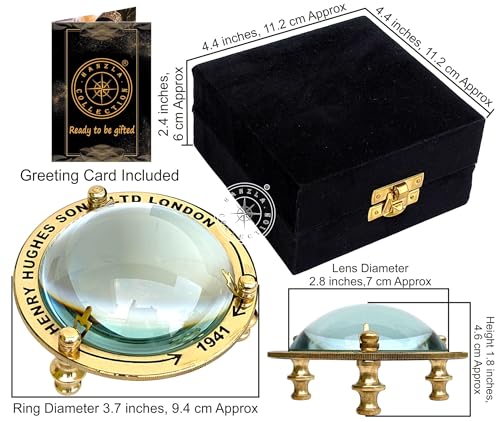 Loupe pour lecture d'impression fine et petits caractères laiton