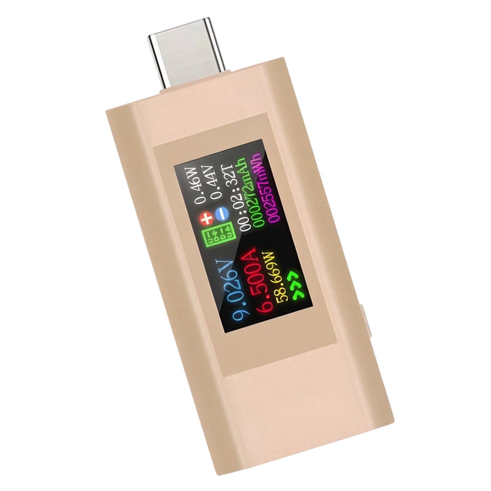USB C Charging Detector Power Meter Voltages and Current Tester for Testing Power Consumption of Electronic Devices Voltmeter Ammeter