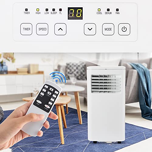 Image of Electactic Portable Air Conditioner With 3-in-1 Function, Cooling, Dry, Fan, Remote Control, Compact with Sleep Mode & 24 Hours Timer, 8000 BTU, White (A5405CE)
