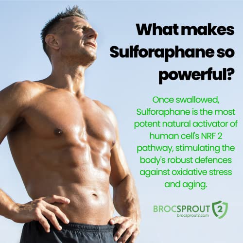 Brocsprout2 - Unmatched Sulforaphane Yield - Unique Whole Broccoli Sprout Capsule Containing Myrosinase & Glucoraphanin - Antioxidant, Detox, Immune Response Support. Made In Usa #TOP2