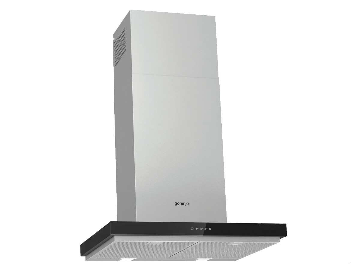 Gorenje WHT 643 E4XBG okap kuchenny Stal nierdzewna Czarny