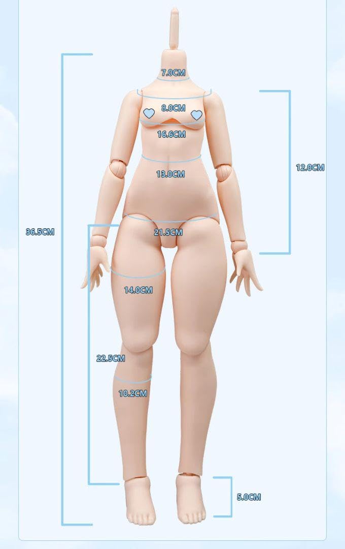 Amazon.co.jp: imomodoll 1 4 小胸 S胸 ??兔2.0 ?霜肌 ホワイト ドール 