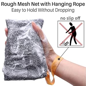 Antimbee 6-Pack Soap Pocket Exfoliating Soap Saver Pouch, Body Scrubber Rough Sponge Exfoliator for Bath or Shower, Gray Mesh Bar Soap Foam Lather Pouch Antimbee 6 Pack Soap Pocket Exfoliating Soap Saver Pouch Body Scrubber Rough Sponge Exfoliator for Bath or Shower Gray Mesh Bar Soap Foam Lather Pouch