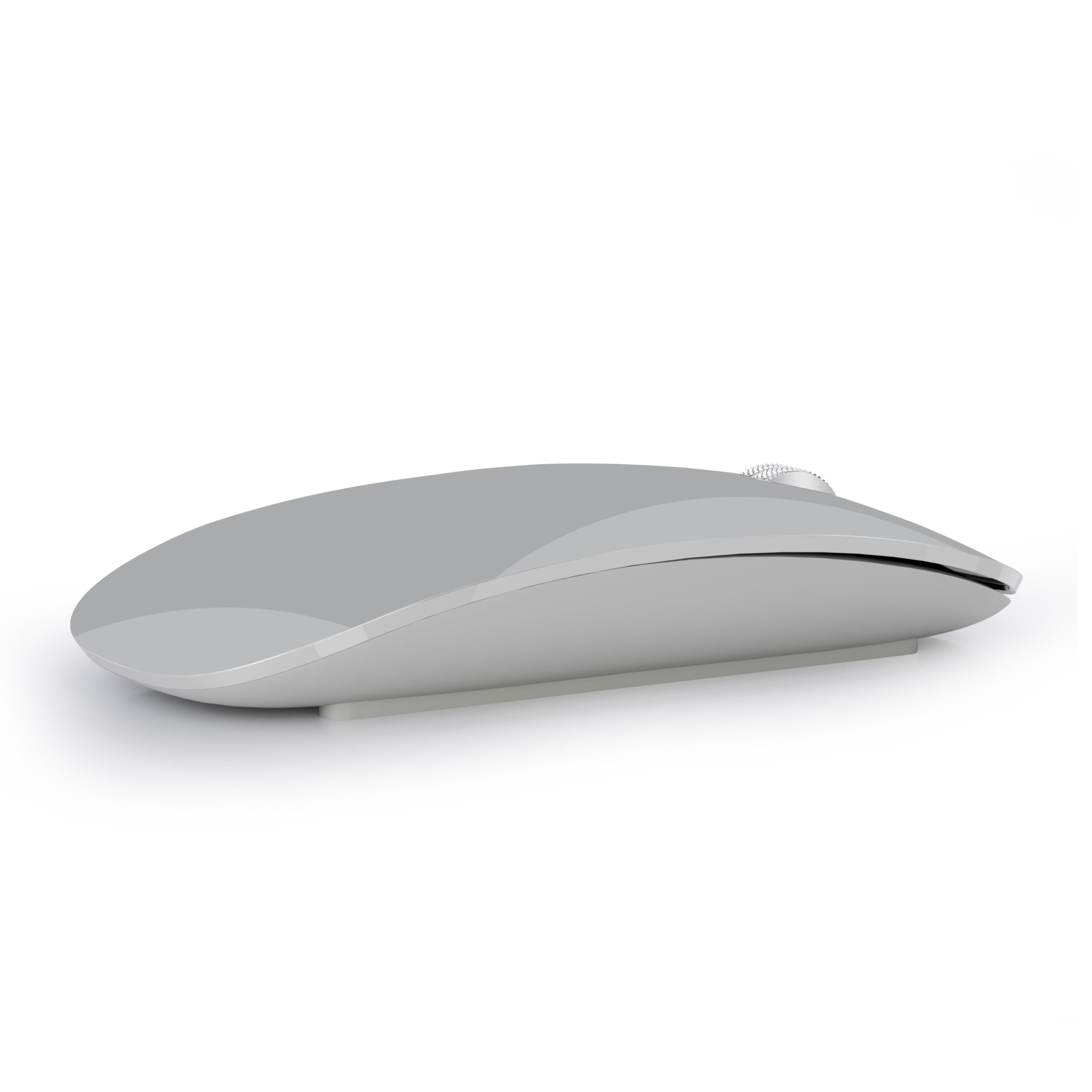 Uiosmuph Bluetooth Maus, Kabellose Maus mit USB-Nano-Empfänger, Tri-Mode (Dual Bluetooth 5.1 + 2.4GHz) Leise Funkmaus Wiederaufladbare für Laptop, PC, iPad, Mac, Grey