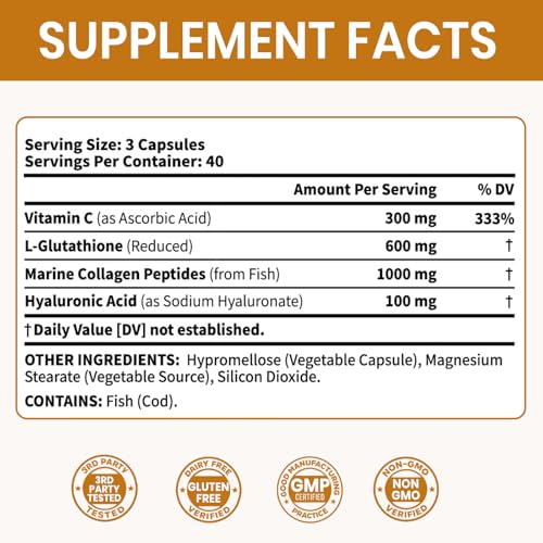 VEV Glutathione Supplement with Collagen