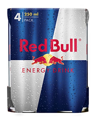 Red Bull Energy Drink, 4er Pack, Einweg (4 x 250 ml Dosen)