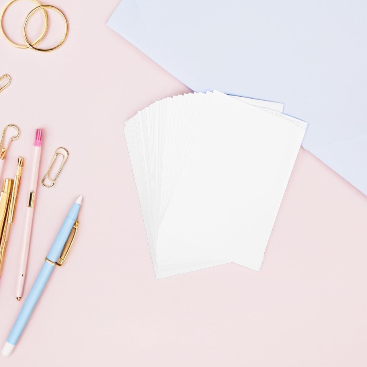 Angoily Cartes Cartonnées Blanches 100 Pièces 5.91X3.94In Cartes Vierge Pour Étude Bureau Maison Notes Dessin Portable