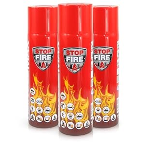 Höfer Chemie 3 x 500g Feuerlöschspray für Brände der Klasse A & F