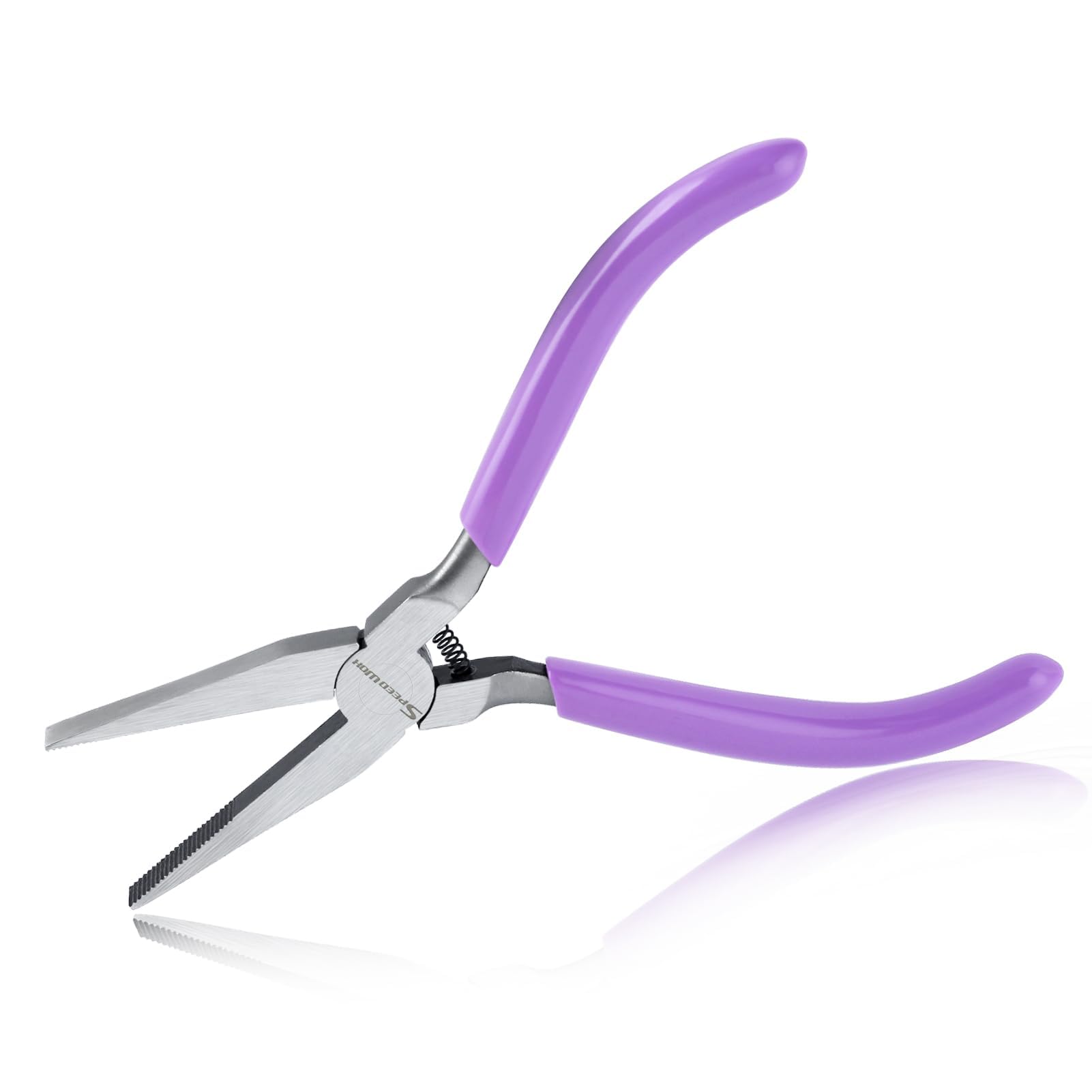 SPEEDWOX Flat Nose Pliers for Jewelry Making Serrated Jaw Pliers Mini Duck Bill Plier Bracelet Bending Plier Jewellery Making Tool Beading Flat Wire Plyer for Wire Wrapping Bending Ring Opening