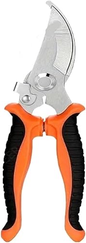 Pruning shears Garden Pruning Shears Stainless Steel Blades Lock Beginner Gardening Set Flowers Herbs Small Branches outdoor pruning scissors(A)