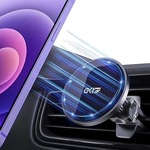 DK177 Magnetic Phone Holder for Car [Strong Magnet] Air Vent Car Mount - 360° Rotation View Angle Fit for iPhone 12/ 13 Series MagSafe Samsung LG Google and Other Phones Cover